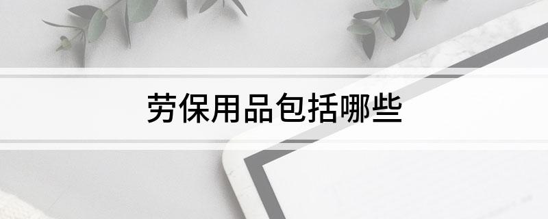 开元体育官方网站入口劳保用品包括哪些